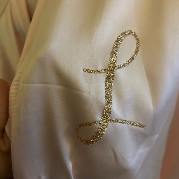 Pink- Silk Robe - Picture 2 of 3